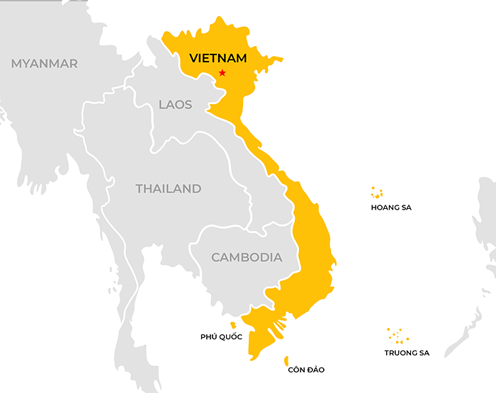 Wonderful Auasia Travel with Vietnamses map